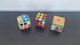 3 * Würfel / Rubik`s Cube / 1*gewölbt / 1* Spider-Man